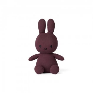 Miffy Sitting Mousseline Aubergine - 23cm