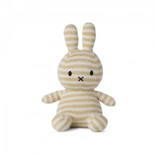 Miffy Organic Cotton Stripe Cream and Gold - 23cm 