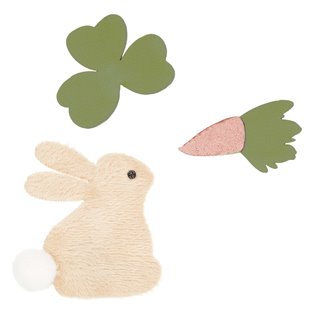 Spring Bunny Clip Set - Olive