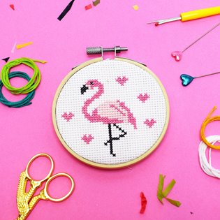 Pretty Flamingo - Mini Cross Stitch Kit