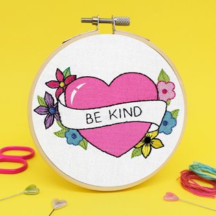 Be Kind - Mini Embroidery Kit