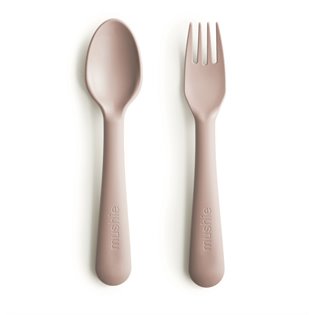 Dinnerware Fork and Spoon Set - Blush