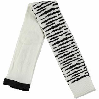 Molo Tiger Stripe Footless Tights - Whisper White