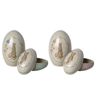  Easter egg set, Metal - 2 ass