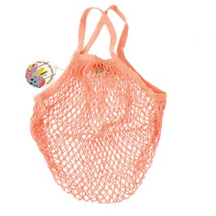 coral organic cotton net bag