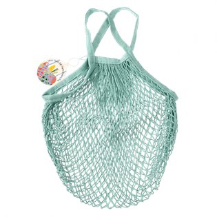 duck egg blue organic net bag