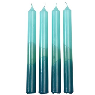 dip dye candles blue 